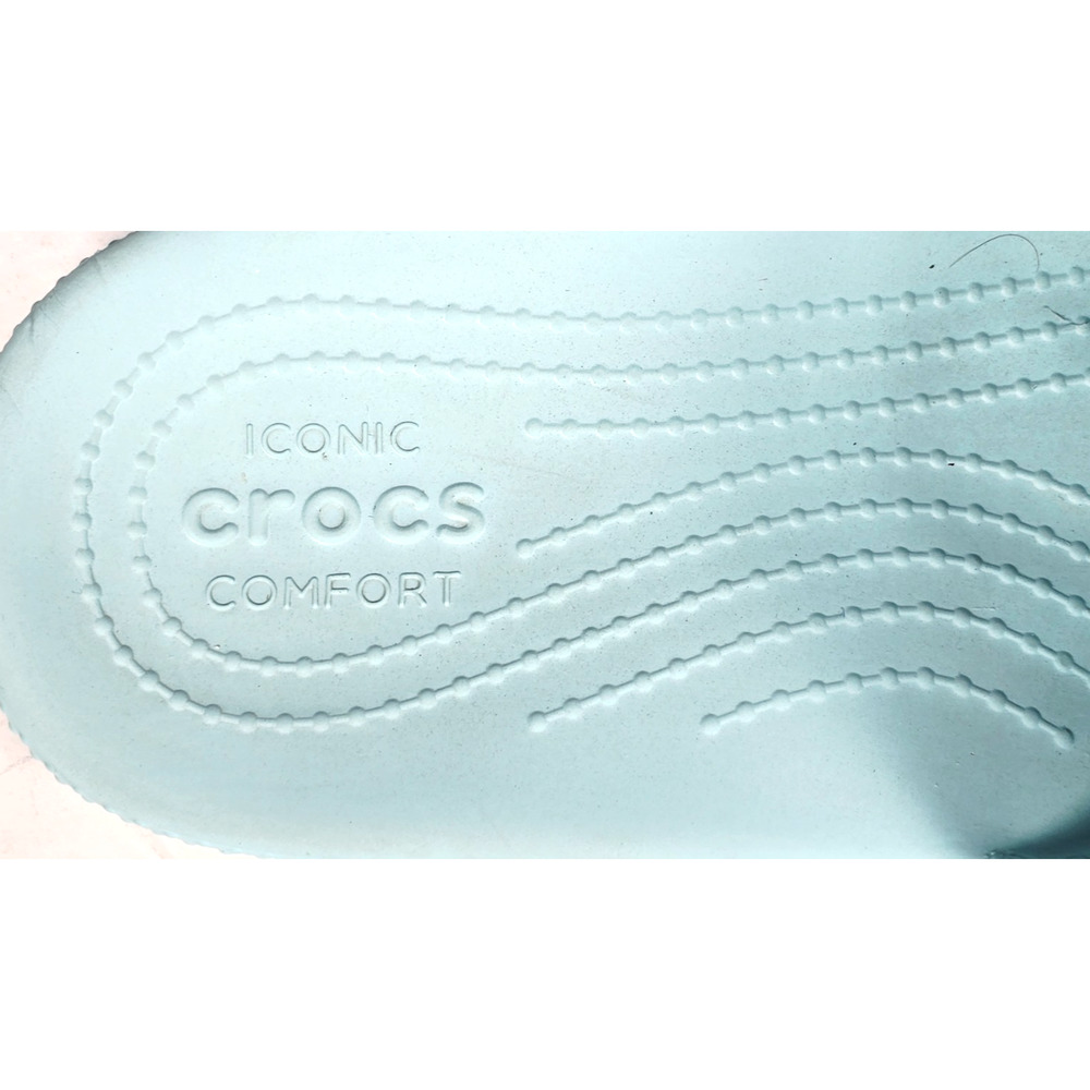 CROCS Classic Slides Unisex, Women's 9 Men's 7 Aqua Blue/Turquoise - Picture 7 of 9